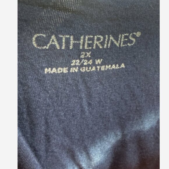 Catherine's Blue Tie Dye Skirt & Blouse Set 2X Plus Size Two Piece Outfit - Picture 7 of 7